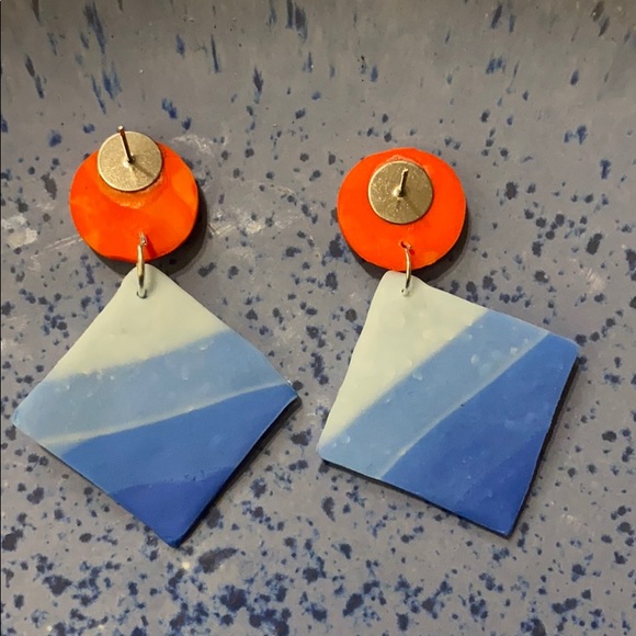 Handmade Clay Earrings - Fire & Ice Series - Picture 13 of 14